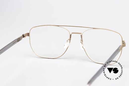 Lindberg 9622 Strip Titanium Variante Mit Azetatbügeln, Titan-Fassung kann natürlich beliebig verglast werden, Passend für Herren und Damen