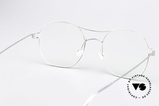 Lindberg Rasmus 49 Air Titan Rim Klassische Brille In Silber, Titan-Fassung kann natürlich beliebig verglast werden, Passend für Herren und Damen