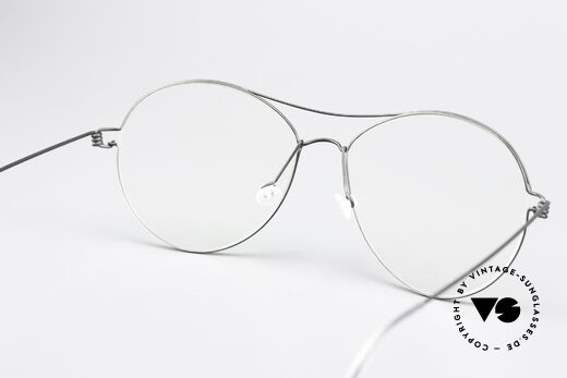 Lindberg April Air Titan Rim Titanium Brille Mattschwarz, eleganter Rahmen ohne Schrauben, Nieten oder Lötungen, Passend für Damen