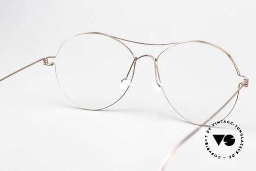 Lindberg April Air Titan Rim Titan Brille Braun Glänzend, eleganter Rahmen ohne Schrauben, Nieten oder Lötungen, Passend für Damen