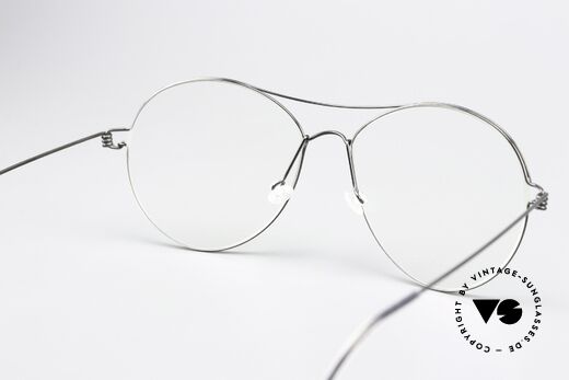 Lindberg April Air Titan Rim Titan Brille Schwarz Poliert, eleganter Rahmen ohne Schrauben, Nieten oder Lötungen, Passend für Damen