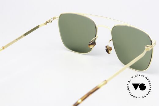 Mykita Torge Klassische Sonnenbrille Gold, Sonnengläser (100% UV) können auch ersetzt werden, Passend für Herren und Damen