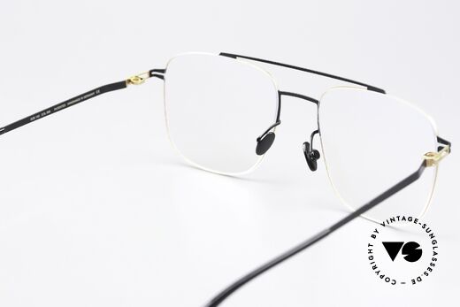 Mykita Yuuto Eckige Fassung Schwarz Gold, Fassung ist beliebig verglasbar (optisch oder Sonne), Passend für Herren