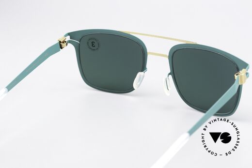 Mykita Hunter Sonnenbrille Brilliantgreen, Sonnengläser (100% UV) können auch ersetzt werden, Passend für Herren und Damen