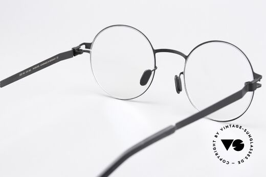 Mykita Apple Brille Rund Schwarz Klassik, die Fassung ist beliebig verglasbar (optisch / Sonne), Passend für Herren und Damen