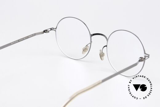 Mykita Quenby Runde Brille Shiny Graphite, die Fassung ist beliebig verglasbar (optisch / Sonne), Passend für Herren und Damen