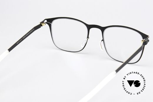 Mykita Kai Metallbrille Black Gold Edges, die Fassung ist beliebig verglasbar (optisch / Sonne), Passend für Herren und Damen