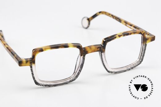 Theo Belgium Schaukel Eckige Azetat Brille Unisex, Fassung ist beliebig verglasbar (auch Gleitsicht), Passend für Herren und Damen