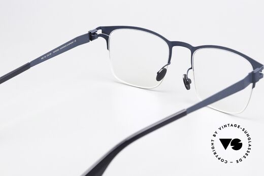 Mykita Lothar Herrenbrille Eckig Silver Navy, die Fassung ist beliebig verglasbar (optisch / Sonne), Passend für Herren