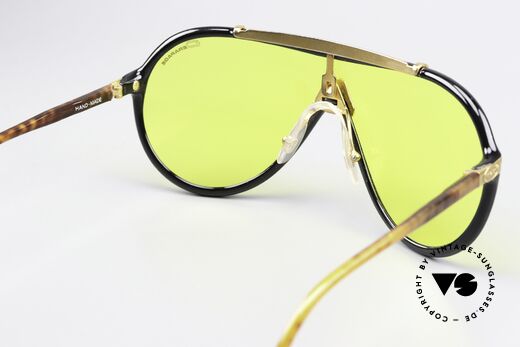 Derapage 66 Rennfahrer Sonnenbrille 80's, gelb = für die Dämmerung, verspiegelt = für die Sonne, Passend für Herren