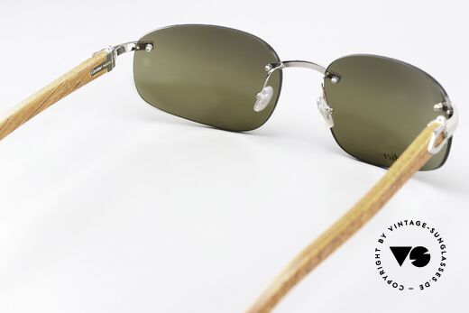 Cartier Spano Luxus Sonnenbrille Aus Holz, 20 Jahre altes Original, Cartier-Katalog-Bez: T8200521, Passend für Herren