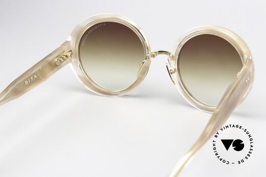 DITA Micro-Round Runde Damensonnenbrille, ungetragen, mit original Etui & Verpackung von DITA, Passend für Damen