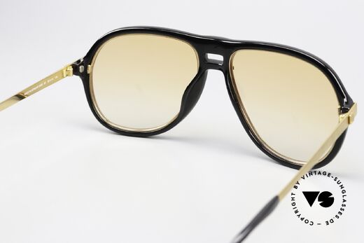 Dunhill 6085 Gentleman Aviator Brille 1988, edle Sonnengläser in orange-Verlauf; auch abends tragbar, Passend für Herren