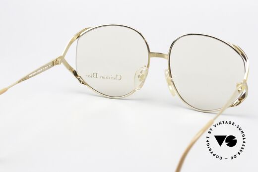 Christian Dior 2387 Vergoldet Pfirsichfarben 80s, diese Rarität ist beliebig verglasbar, Größe 58-16, Passend für Damen