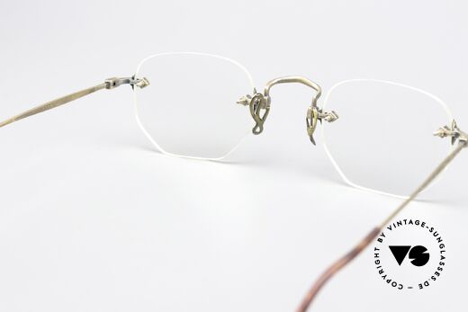 Matsuda 2864 90s Brille Randlos Antik Gold, KEINE Retromode, sondern ein 35 Jahre altes ORIGINAL!, Passend für Herren und Damen