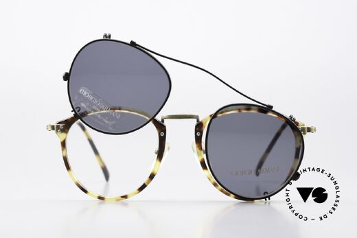 Giorgio Armani 318 Panto Brille Mit Sonnenclip, Größe: medium, Passend für Herren Giorgio Armani 318 Panto Brille Mit Sonnenclip, Größe: medium, Passend für Herren