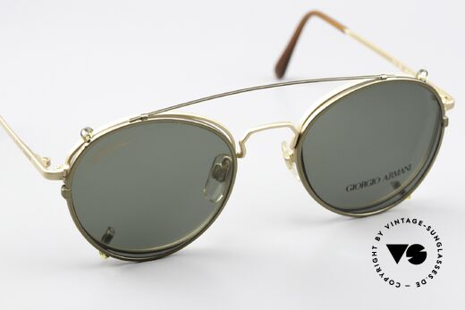 Giorgio Armani 174 Mit Serious Fun Sun-Clip, KEINE Retromode, sondern ein altes 1980er-Original, Passend für Herren und Damen
