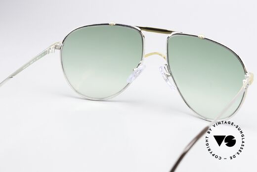 Christian Dior 2248 XL 80er Aviator Sonnenbrille, Sonnengläser in grün-Verlauf mit 100% UV Protection, Passend für Herren