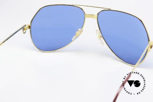 Cartier Vendome Laque - L Ultramarin Tiefblau Lapis, KEINE Retrobrille, sondern ein altes vintage ORIGINAL, Passend für Herren
