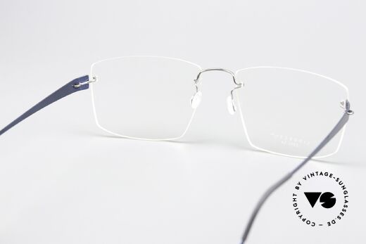 Lindberg 2393 Spirit Titan Silber Und Blau Metallic, ungetragenes Designerstück + orig. Hartetui von Lindberg, Passend für Herren