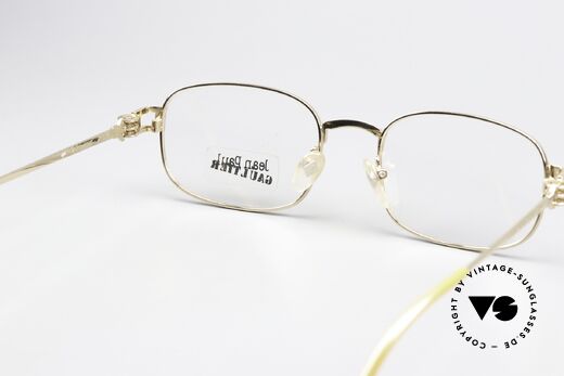 Jean Paul Gaultier 55-6107 Vergoldete Designerbrille, Rahmen kann beliebig verglast werden (optisch/Sonne), Passend für Herren und Damen