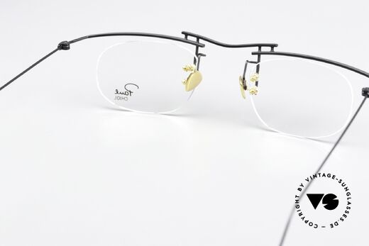 Paul Chiol 10 Kunst Und Handwerk Brille, ungetragenes Modell '10' in schwarz, in Größe 48/18, Passend für Herren und Damen