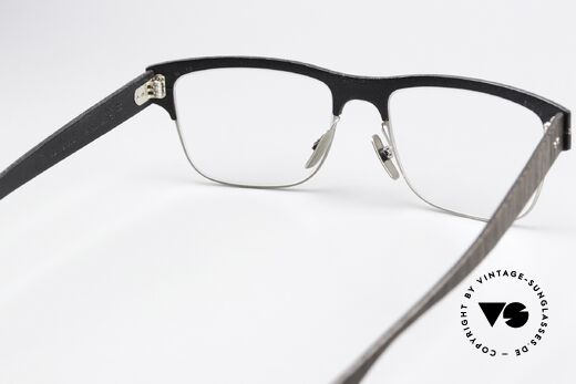 Lucas de Stael Nemus 14 Brille Aus Naturprodukten, LdS color code 05 = Smoked Oak + Black Cow Leather, Passend für Herren
