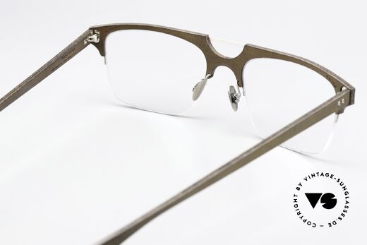 Lucas de Stael Minotaure Thin 15 Herrenbrille Lederüberzogen, diese Fassung ist beliebig verglasbar (gleitsichtfähig), Passend für Herren