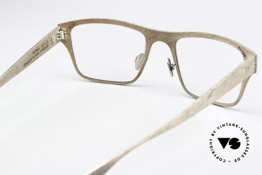 Lucas de Stael Petrus P07 Perlschiefer Leder Brille, color code 02: "Perl-Schiefer und graues Rindsleder", Passend für Herren