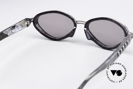 Jean Paul Gaultier 56-0015 Steampunk 90er Sonnenbrille, Fassung kann ggf. auch optisch verglast werden, Passend für Herren und Damen