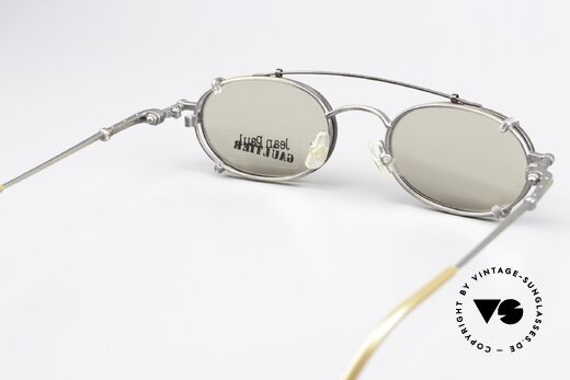 Jean Paul Gaultier 55-0012 Vintage Brille Mit Sonnenclip, Größe: medium, Passend für Herren und Damen