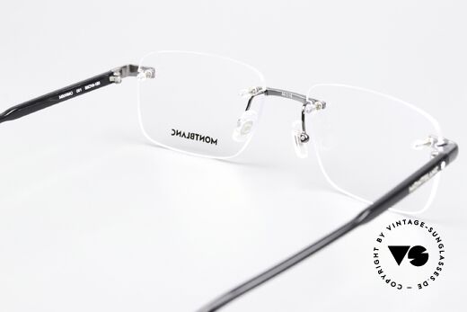 Montblanc MB0088O Herrenbrille Randlos Gunmetal, ungetragenes Exemplar mit original Montblanc Etui, Passend für Herren