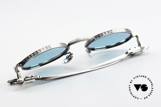 Chrome Hearts Honey Dipped Modell Der Werbekampagne, antik silber mit Gläsern in Petrol / Dunkles Türkis, Passend für Herren und Damen