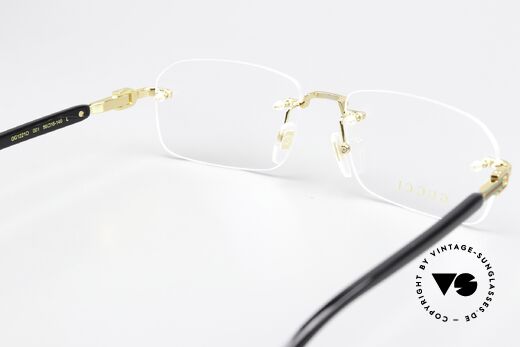 Gucci GG1221O Brille Randlos Unisex Gold, ungetragenes Modell inkl. Gucci Etui & Putztuch, Passend für Herren und Damen