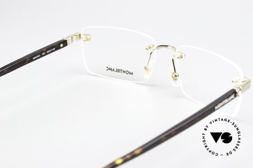 Montblanc MB0055O Edle Herrenbrille Randlos, ungetragenes Exemplar mit original Montblanc Etui, Passend für Herren