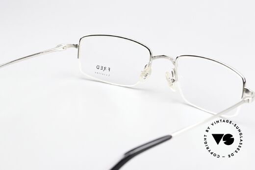 Fred Manhattan N2 Nylorbrille Luxus Platinum, Glashöhe ist 30mm (somit auch knapp gleitsichtfähig), Passend für Herren und Damen