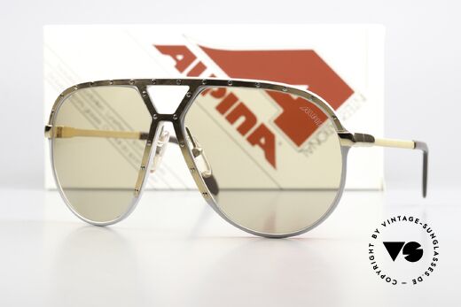 Alpina M1 80er Sonnenbrille Legende, die alte Legende im unberührten Zustand; Gr. 64/14, Passend für Herren