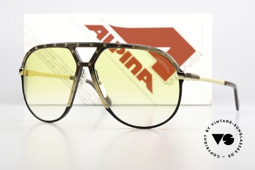 Alpina M1 80er Mode-Accessoire Brille, die alte Legende im unberührten Zustand; Gr. 64/14, Passend für Herren