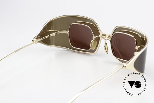 Christian Roth 14004 2 In 1 Brille Polarisierend, ungetragene Rarität (damals erhältlich bei "Air France"), Passend für Herren und Damen