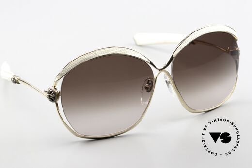 Chrome Hearts Fluffer Weißes Eidechsen Leder, Modell: FLUFFER, GP-WTTL, Größe 61-13, 132mm, Passend für Damen