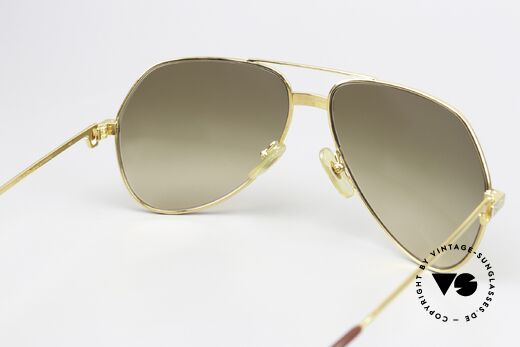 Cartier Vendome Santos - M Aviator Brille Braun Verlauf, KEINE Retrobrille, sondern ein altes vintage ORIGINAL!, Passend für Herren und Damen