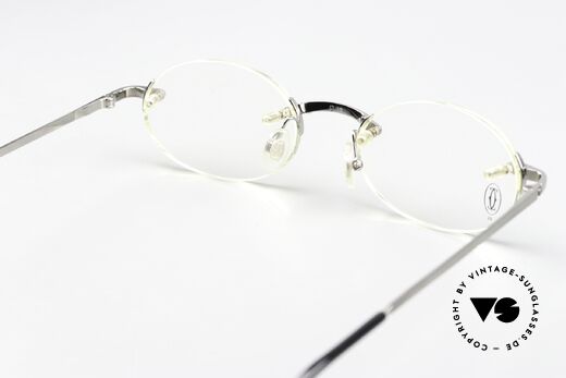 Cartier T-Eye Oval Titanium Brille Randlos, Glasgröße (gleitsichtfähig) ist ggf. veränderbar, Passend für Herren und Damen