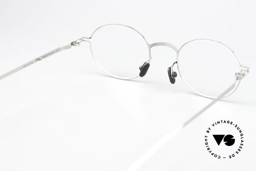 Mykita Aki Ovale Brille Shiny Silver, die Fassung ist beliebig verglasbar (optisch / Sonne), Passend für Herren und Damen