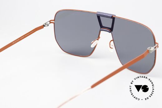 Mykita Mylon Cayenne Coral Red Navy Blue Dark, leichte und komfortable Sonnenbrille von 2015, Passend für Herren und Damen