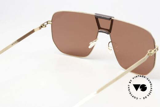 Mykita Mylon Cayenne Ebony Brown Champagne Gold, leichte und komfortable Sonnenbrille von 2015, Passend für Herren und Damen
