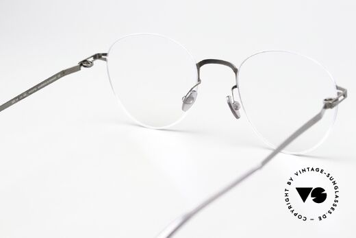 Mykita Eito Shiny Silver / Shiny Graphite, genial flexible Brillenfassung: eine Größe passt allen, Passend für Herren und Damen