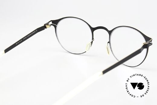Mykita Isaac Pantobrille Black Gold Edges, die Fassung ist beliebig verglasbar (optisch / Sonne), Passend für Herren und Damen