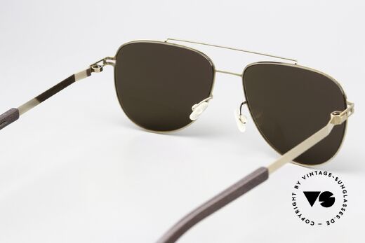 Mykita Mylon Leaf Gold Verspiegelte Gläser, Qualitätsfassung ist natürlich beliebig verglasbar, Passend für Herren und Damen