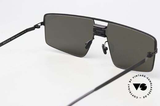 Mykita Mylon Soy Black Pitch Black Dark Grey, leichte und komfortable Sonnenbrille von 2015, Passend für Herren und Damen