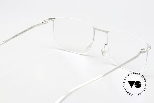 Mykita Takeo Brille Eckig Shiny Silver, genial flexible Brillenfassung: eine Größe passt allen, Passend für Herren und Damen
